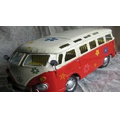 20 Oz. Antique Model Red/White Top Bus (13.25"x5"x5.5")